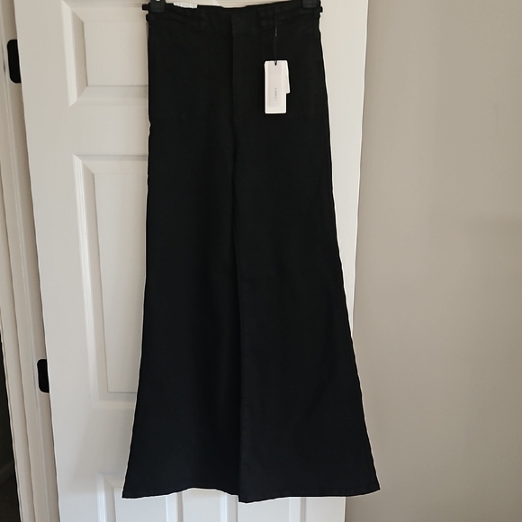 A Loves A High Rise Wide Leg Denim: Black: Size- 26 - Picture 2 of 13